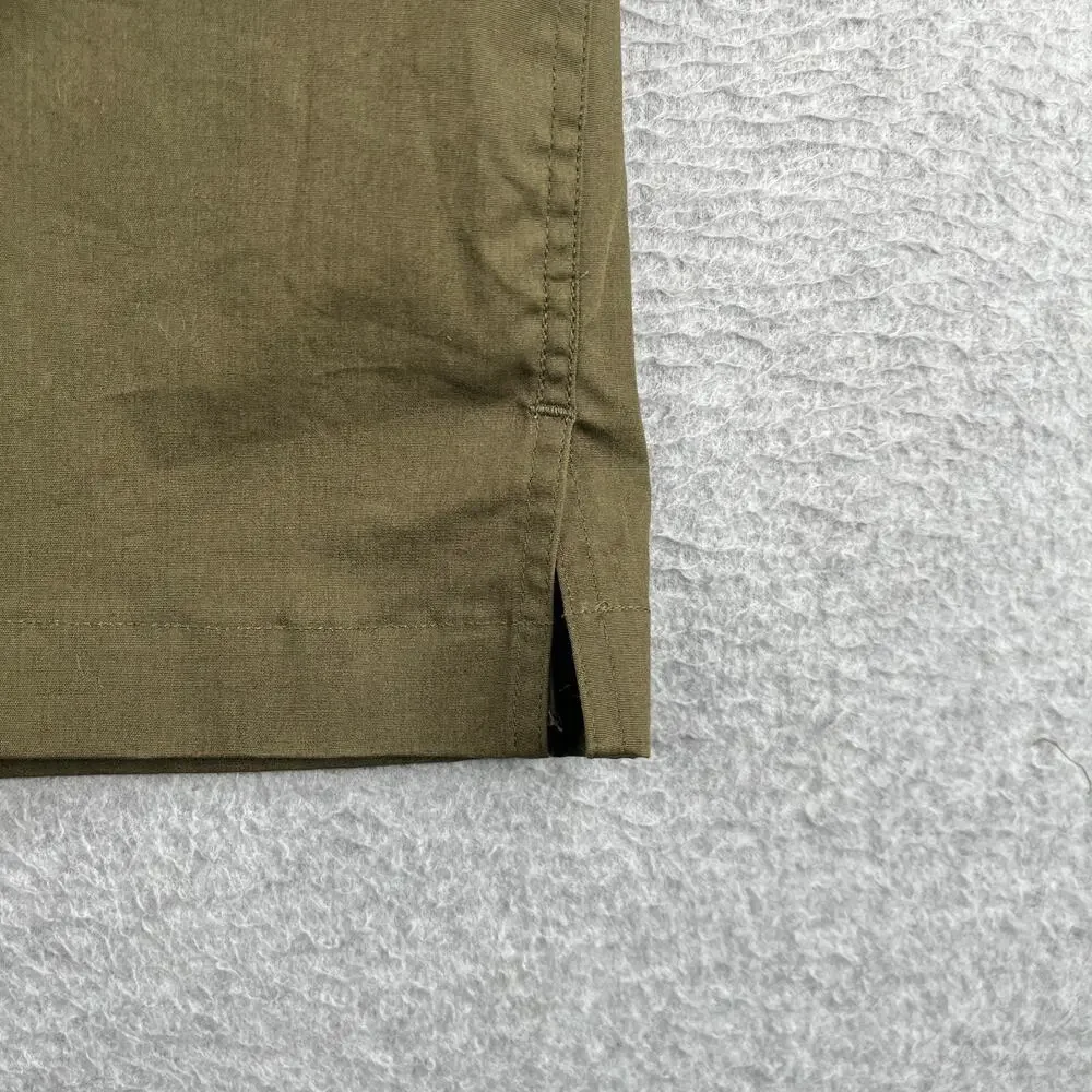 Banana Republic Stretch Shirt XL Olive Green Button Up Short Sleeve Mens